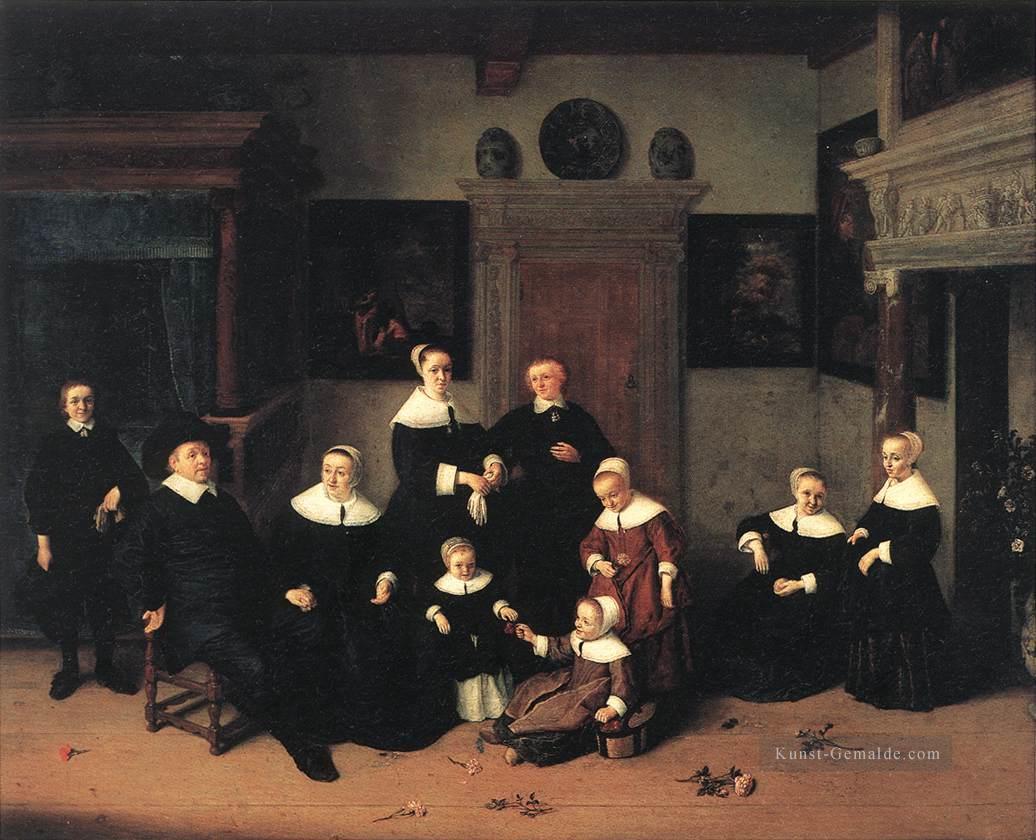 Porträt einer Familie Holländischen Genremaler Adriaen van Ostade Ölgemälde